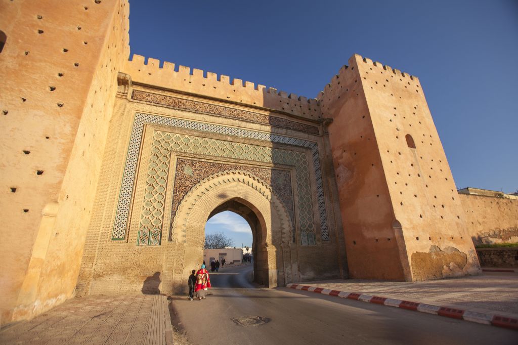 Portão da cidade imperial de Meknes, Marrocos