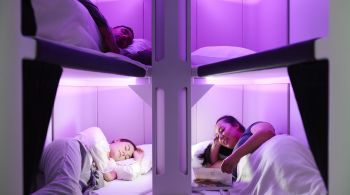 Cápsulas de dormir do novo avião da Air New Zealand poderão ser utilizadas durante 4 horas pelo passageiro; lançamento deve acontecer em 2024