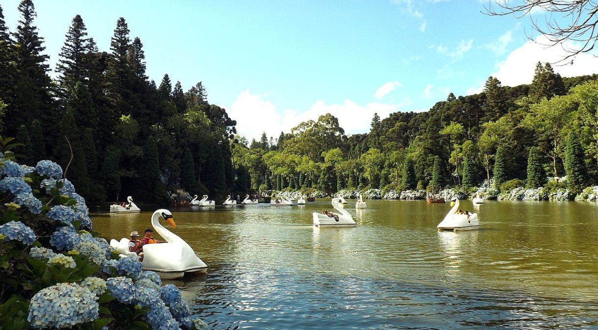 Lago Negro, em Gramado (RS); destino é uma das boas cidades para curtir o frio junto dos pequenos