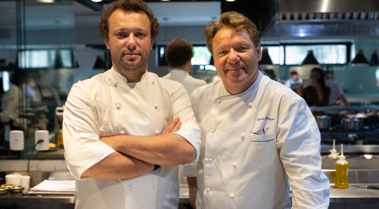 Claude (direita) e Thomas Troisgros: pai e filho dividem paixão pela cozinha e são sócios do Quartier Troisgros