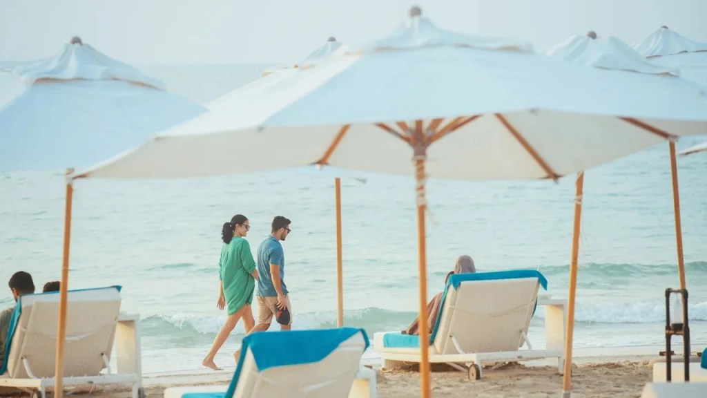 Praia do Saadiyat Beach Club, em Abu Dhabi
