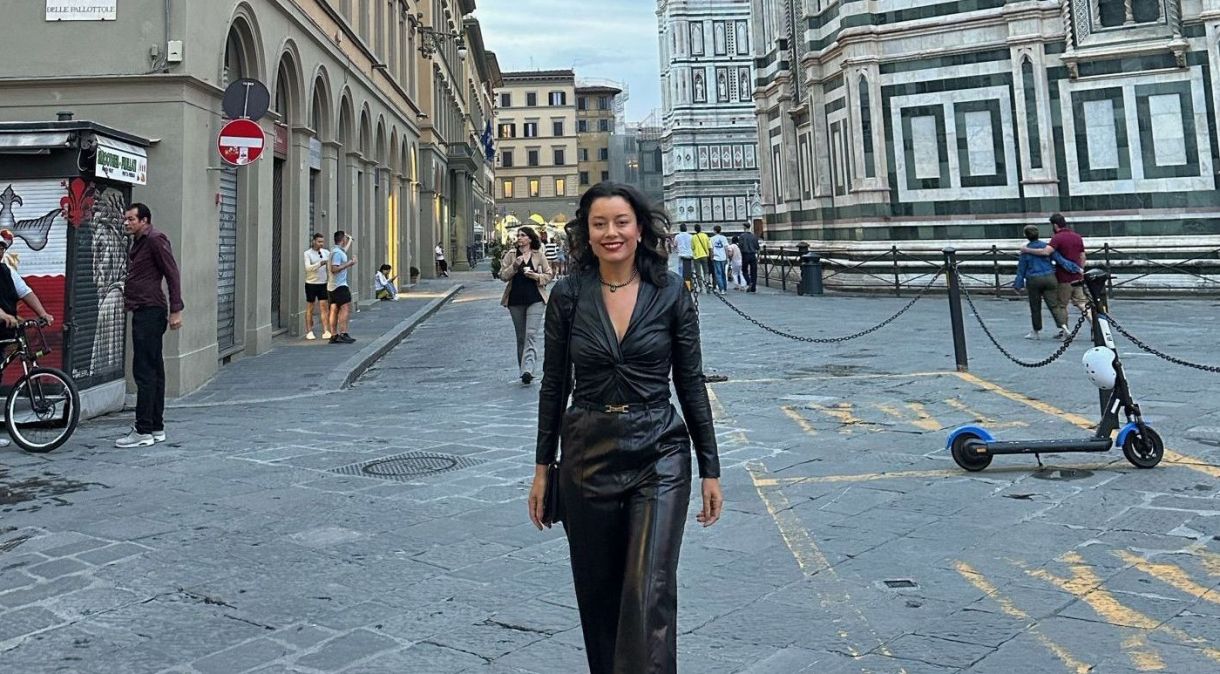 Daniela Filomeno pelas ruas de Florença, capital da Toscana