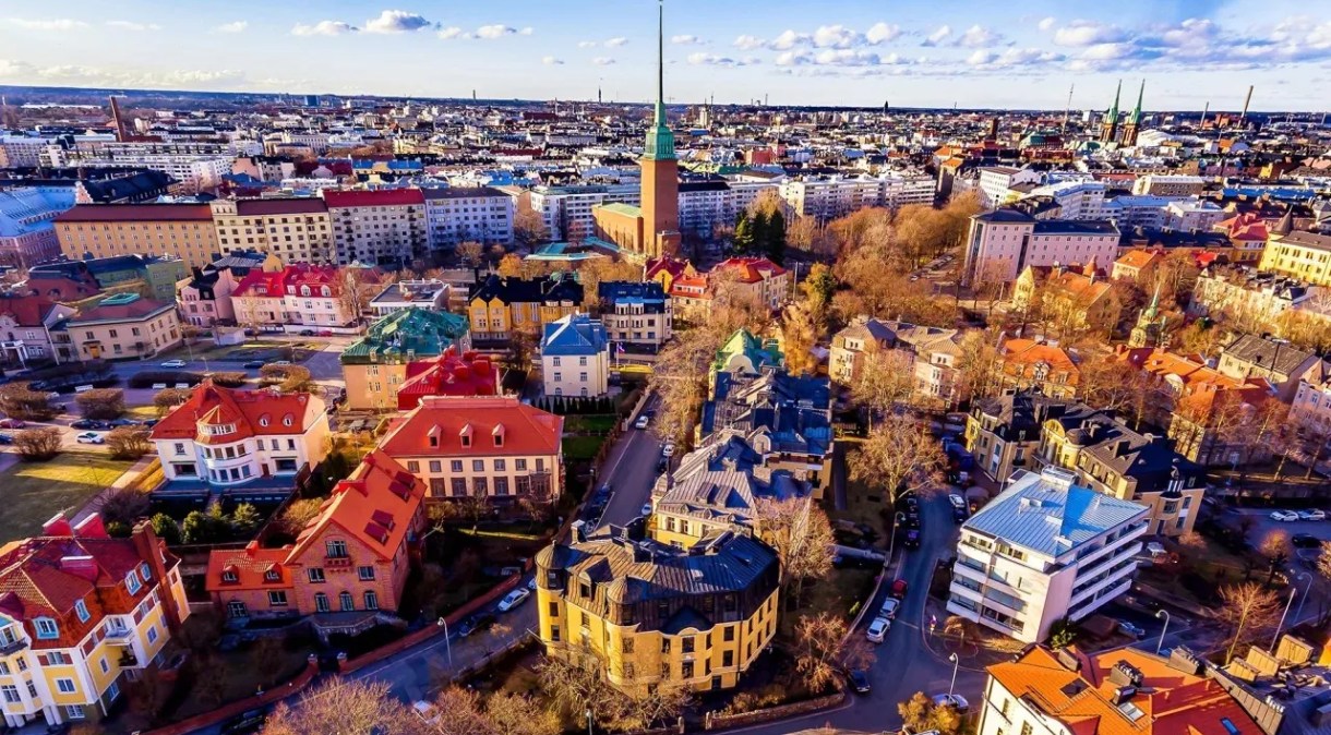 Capital da Finlândia, Helsinque, vista de cima