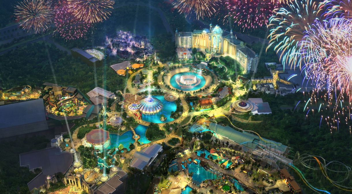Projeto do Universal's Epic Universe, quarto parque temático do Universal Resort Orlando, na Flórida