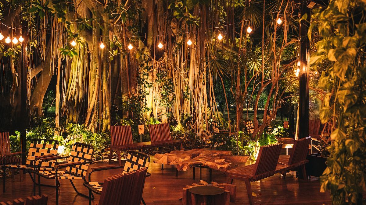 Ambiente do restaurante Selvagem, dentro do Parque Ibirapuera