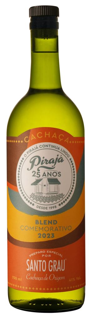 Cachaça comemorativa dos 25 anos do Pirajá 