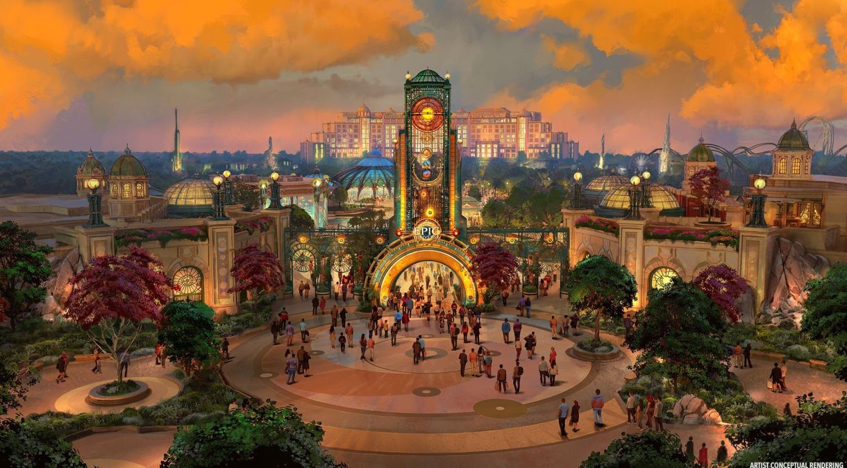 Projeção de como será o novo parque da Universal Orlando