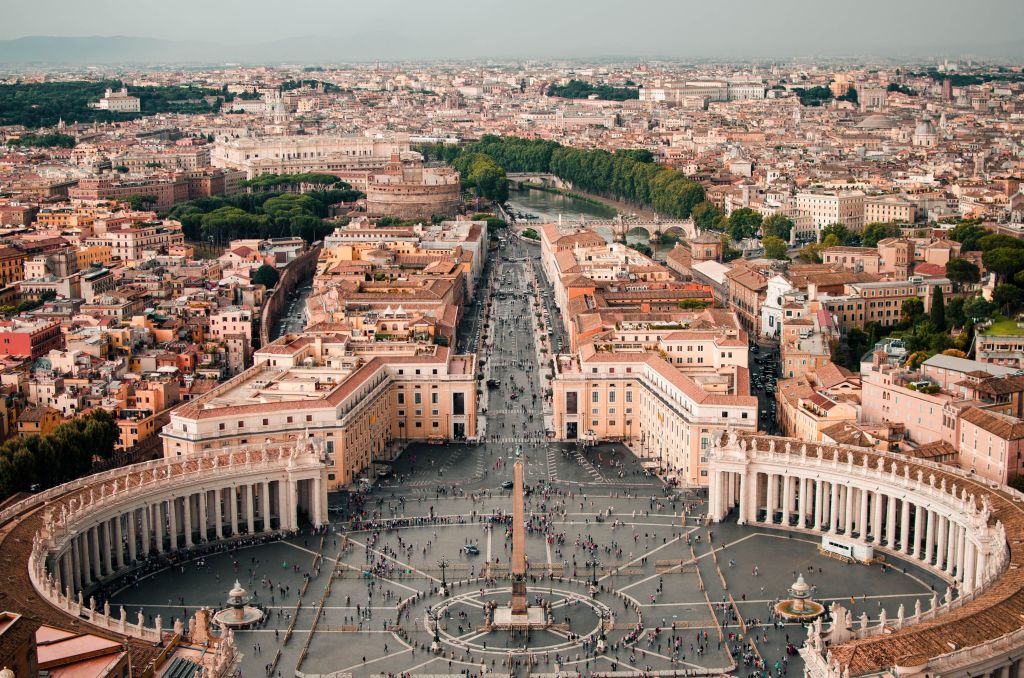 Vista aérea do Vaticano
