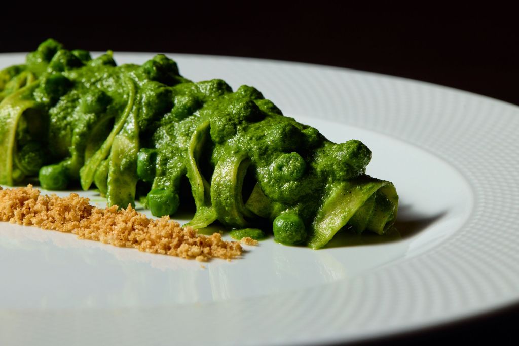 Fettucine Pesto e Piselli