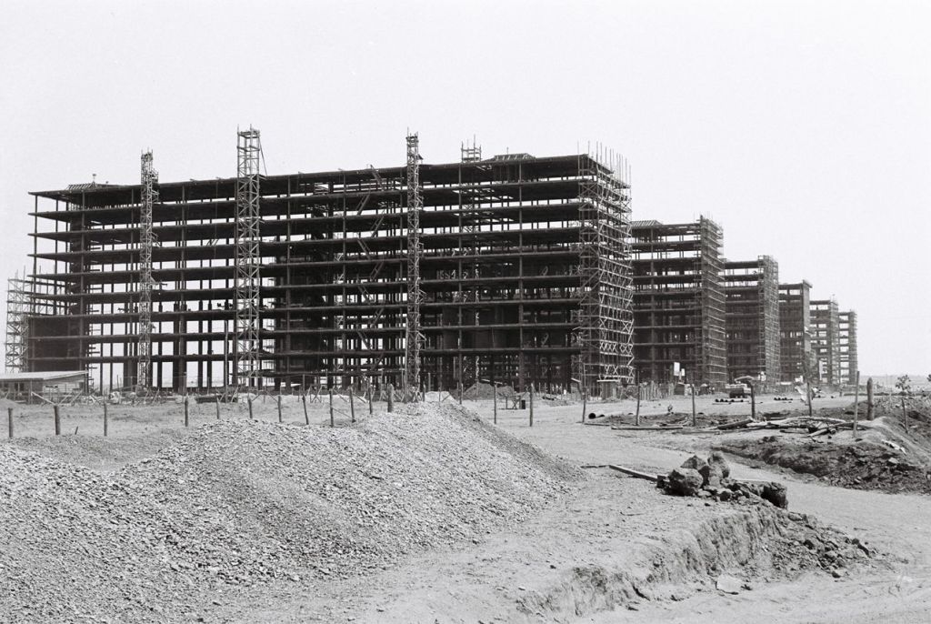 Construção dos edifícios ministeriais em Brasília em 1959