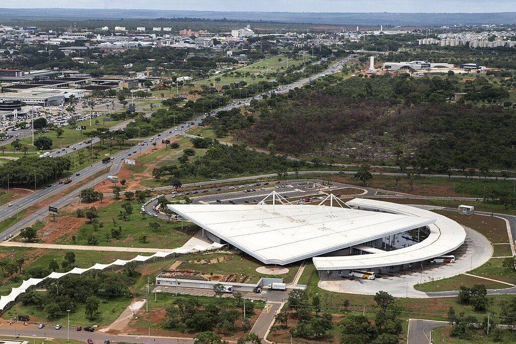 Imagem aérea da Rodoviária Interestadual de Brasília