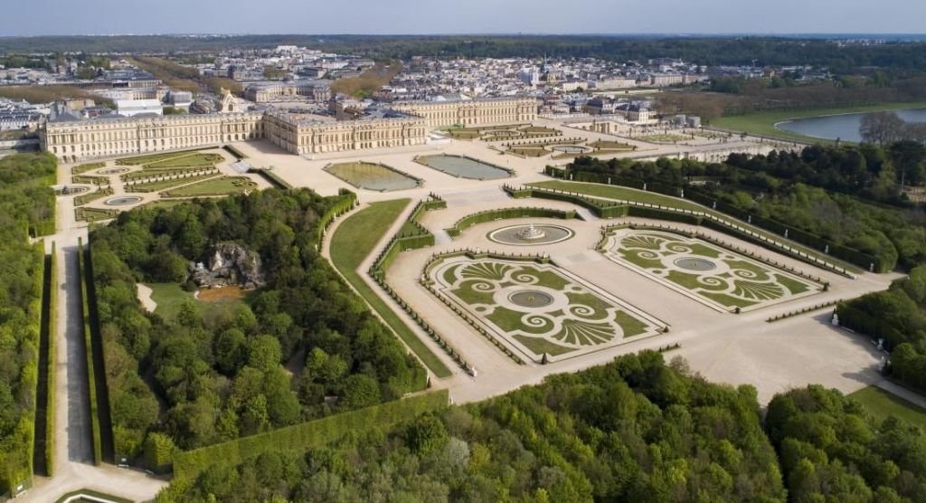 Palácio de Versalhes foto aérea