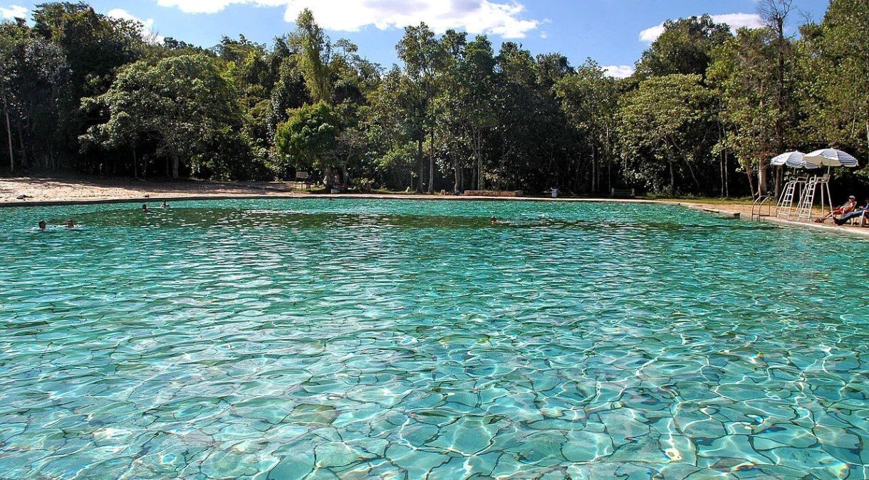 Parque Nacional de Brasília, o "Água Mineral", tem piscinas de águas naturais à disposição dos visitantes