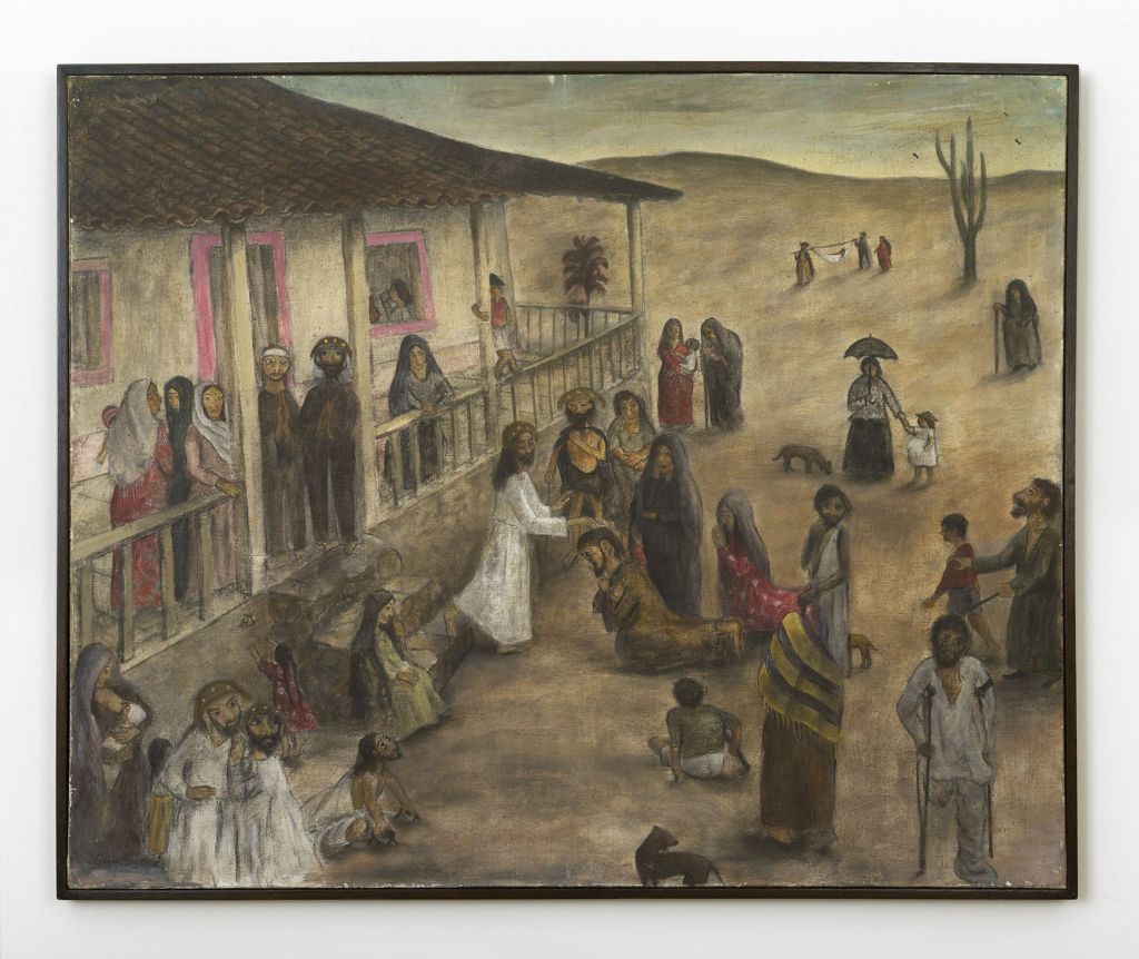 "O Leproso, 1950", obra de Suanê na EM exposição no MAC-USP 