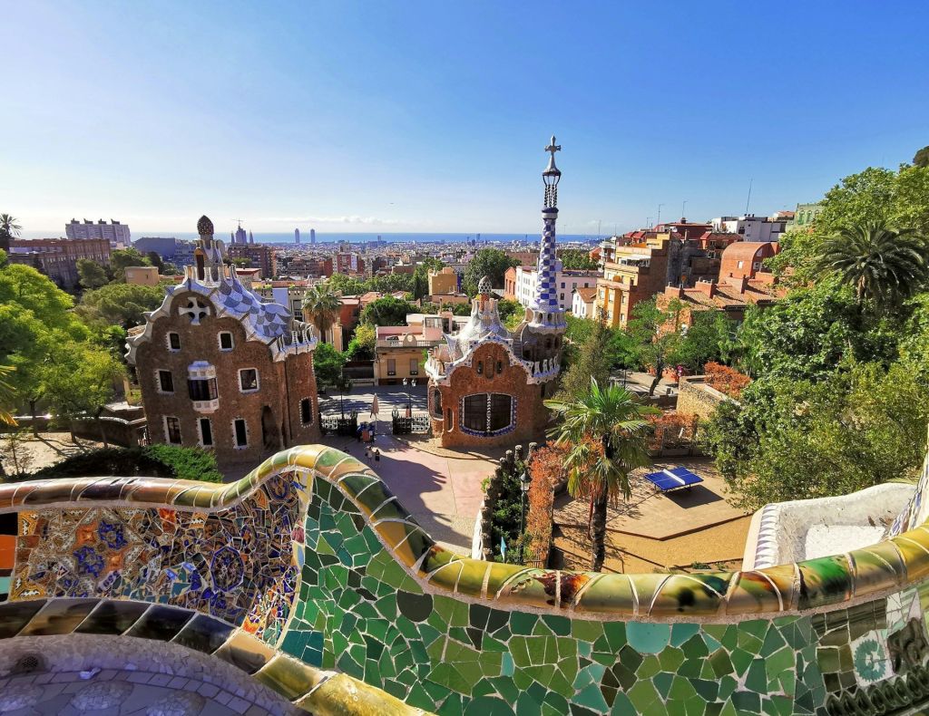 Parque Guell, em Barcelona, na Espanha