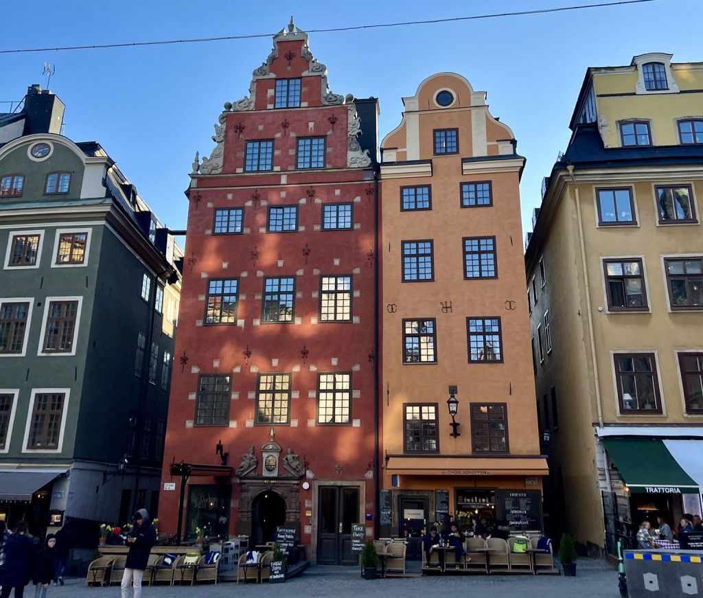 Prédios de Gamla Stan, o centro antigo de Estocolmo