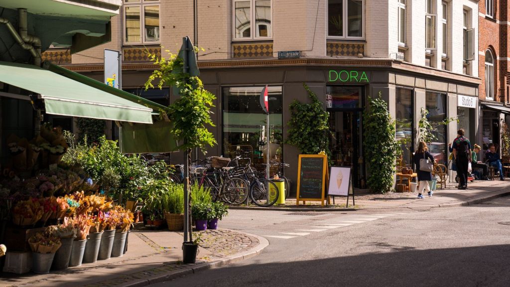 Esquina da rua Værnedamsvej, em Copenhague