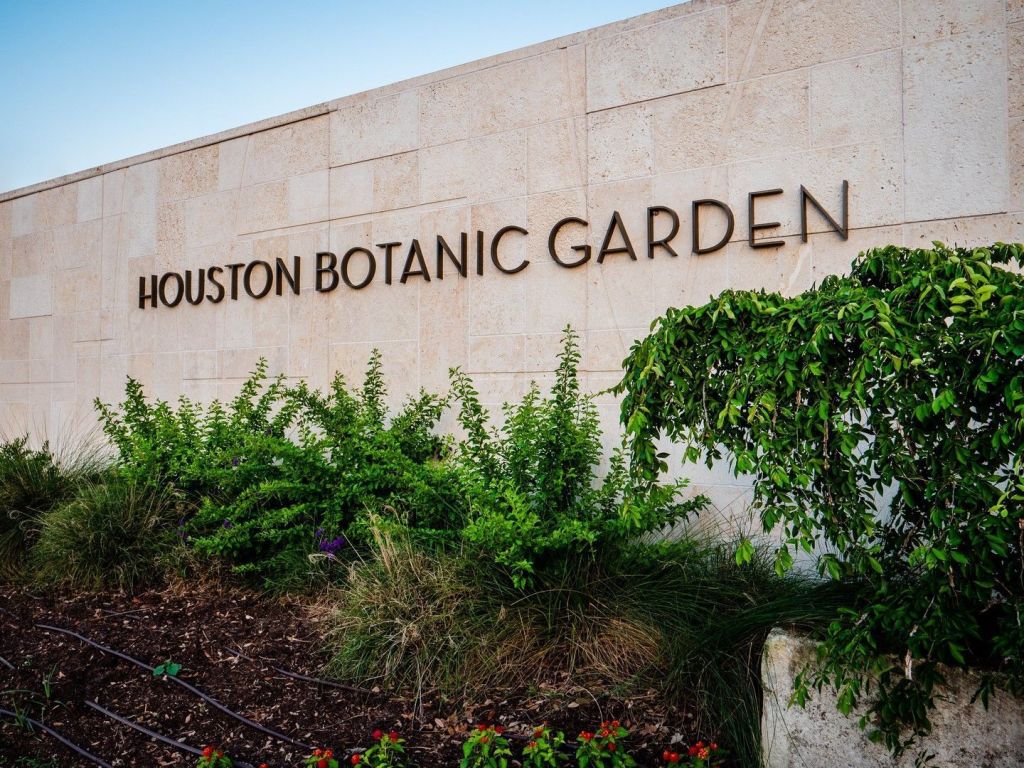 Entrada do Houston Botanic Garden, em Houston, nos Estados Unidos