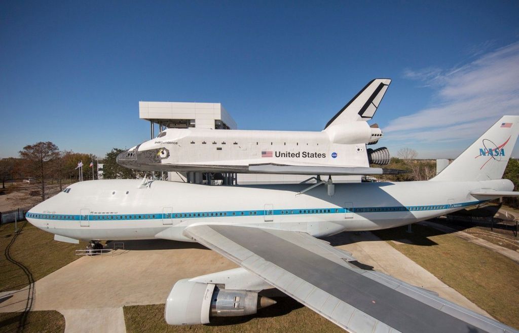 Réplica de ônibus espacial no Space Center Houston