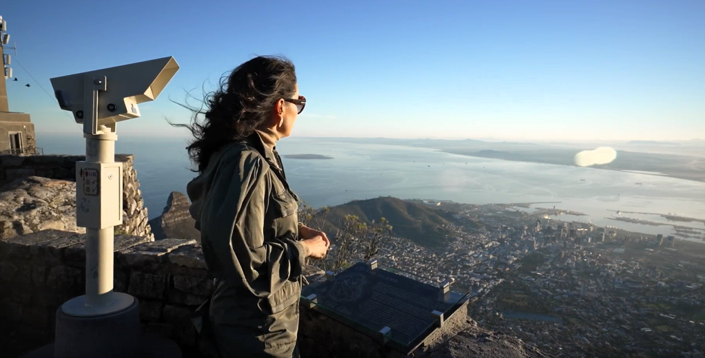 Daniela Filomeno no topo da Table Mountain