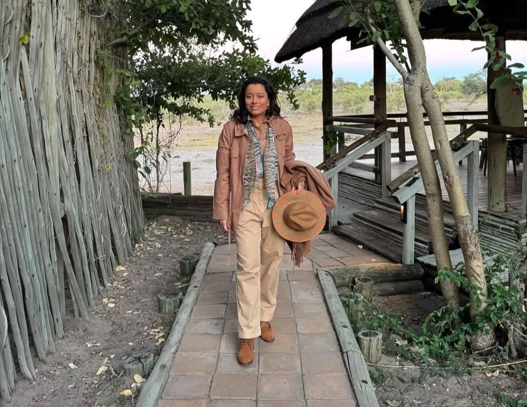 Daniela Filomeno em safári pelo Parque Nacional Chobe, em Botsuana