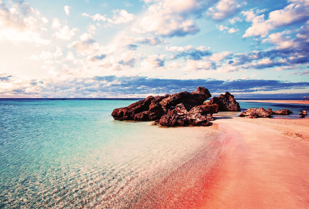 Praia de Elafonissi, em Creta, na Grécia