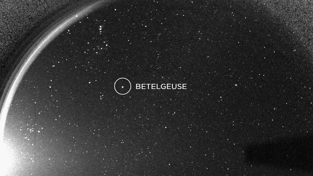 Imagem feita pela Nasa da estrela Betelgeuse (em destaque)