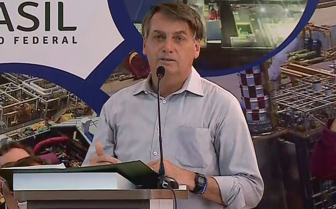 O presidente Jair Bolsonaro (sem partido) durante evento em Sergipe