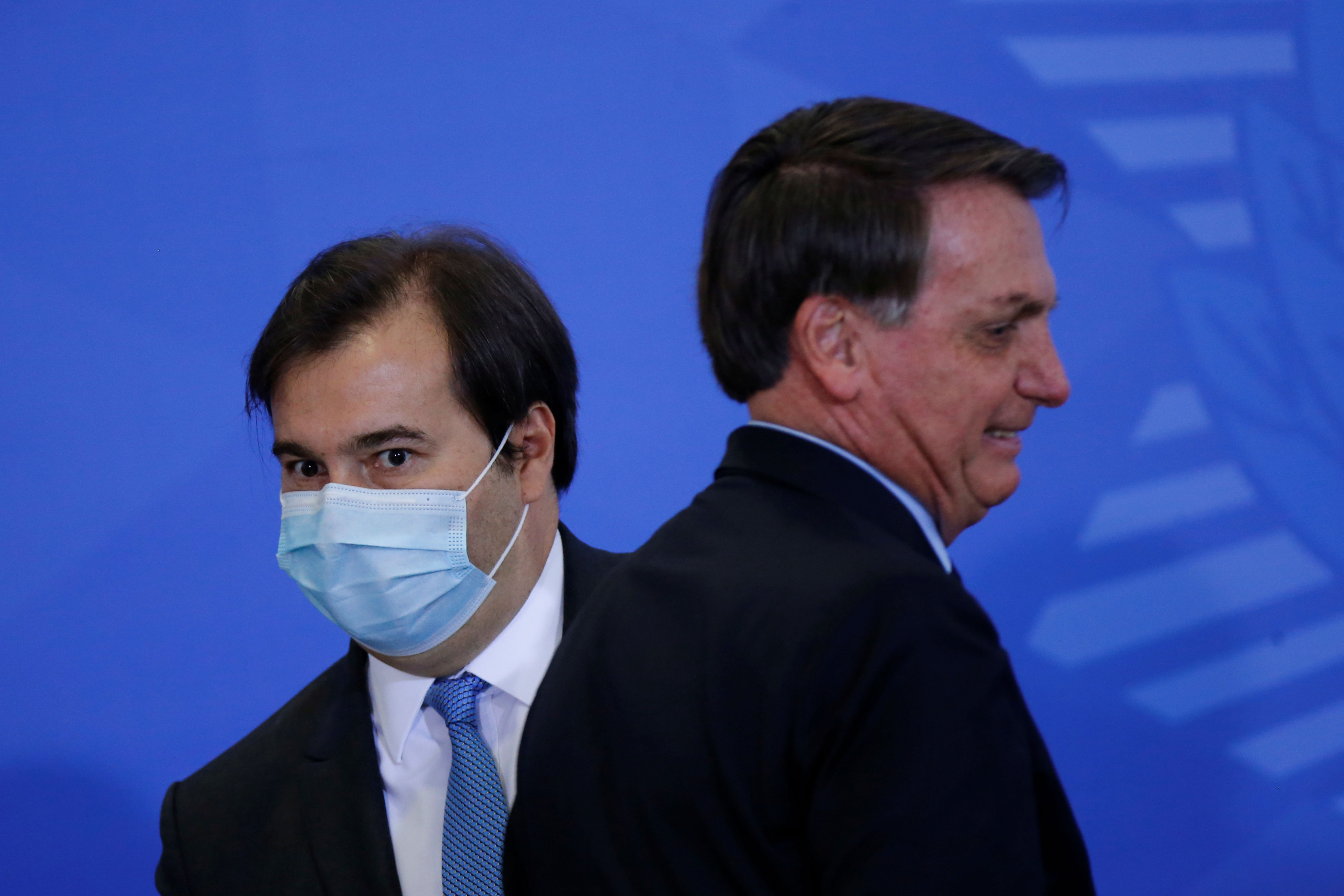 Rodrigo Maia e Jair Bolsonaro