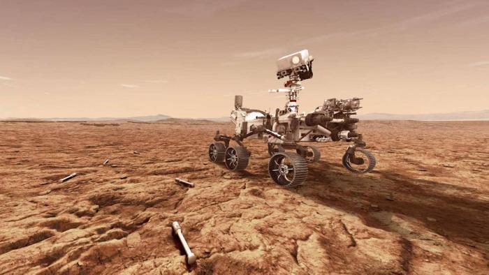 Rover Perseverence na superfície de Marte