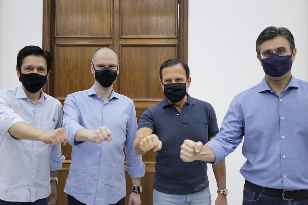 Ricardo Nunes, Bruno Covas, João Doria e Rodrigo Garcia