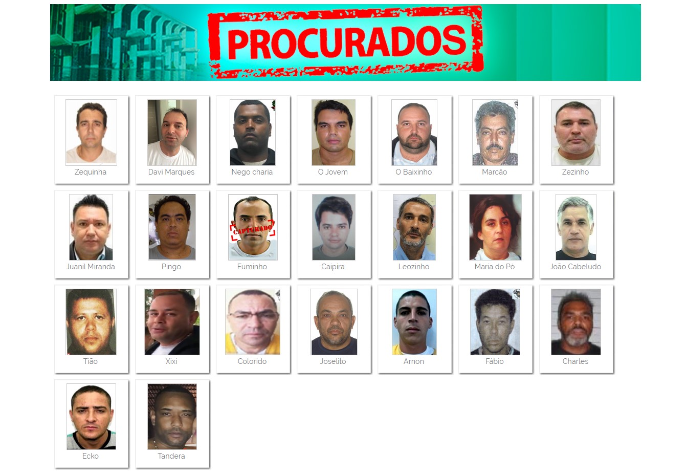 Criminosos mais procurados do Brasil, segundo o Ministério da Justiça