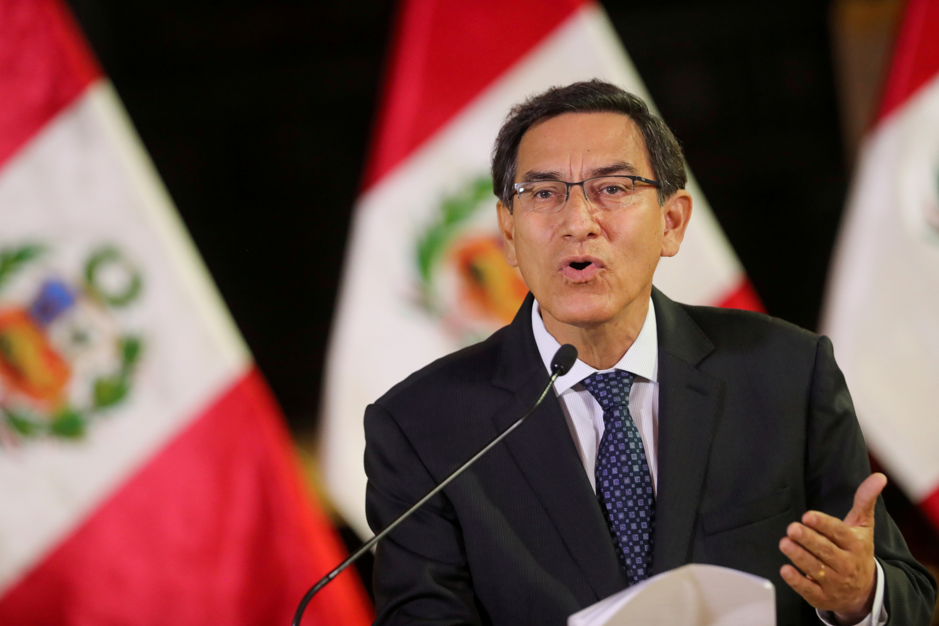 O presidente do Peru, Martín Vizcarra