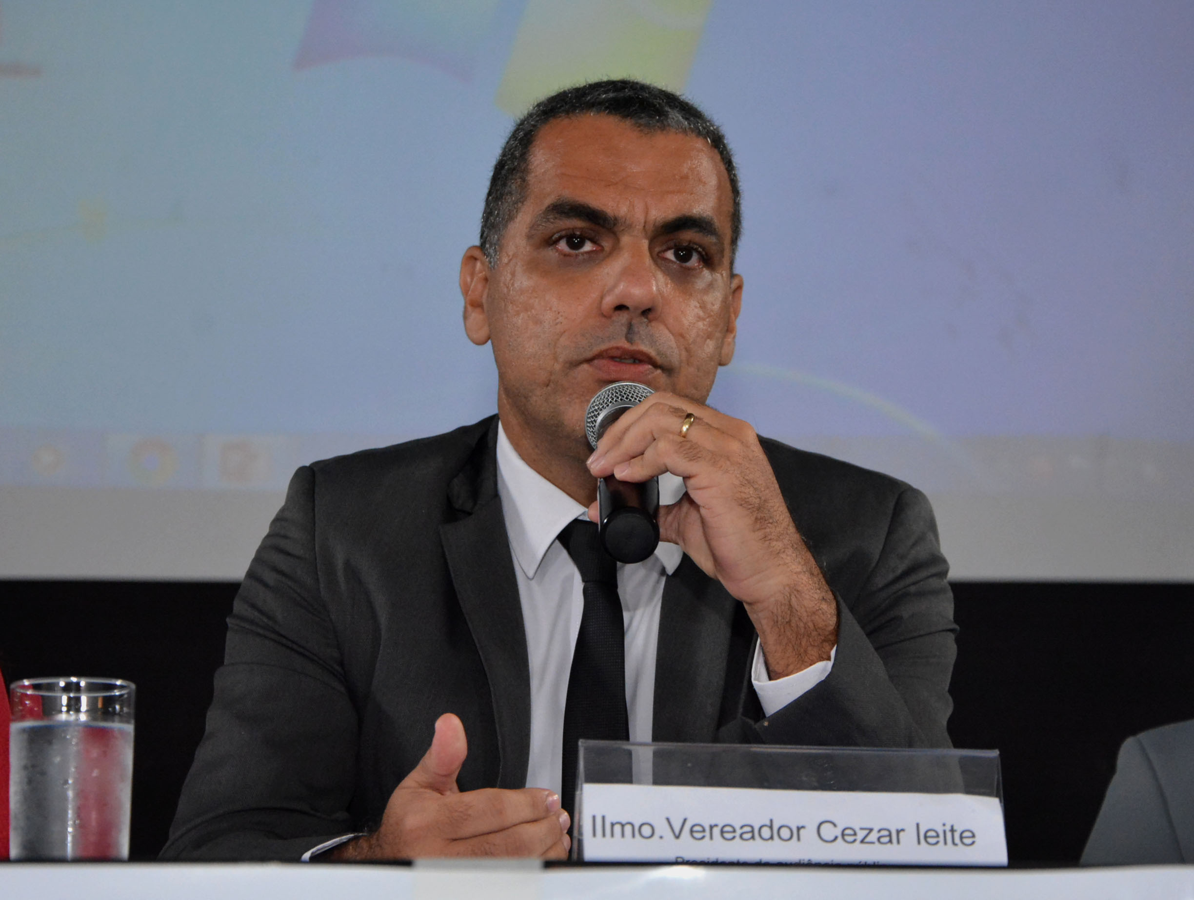 O vereador Cezar Leite, candidato do PRTB a prefeito de Salvador