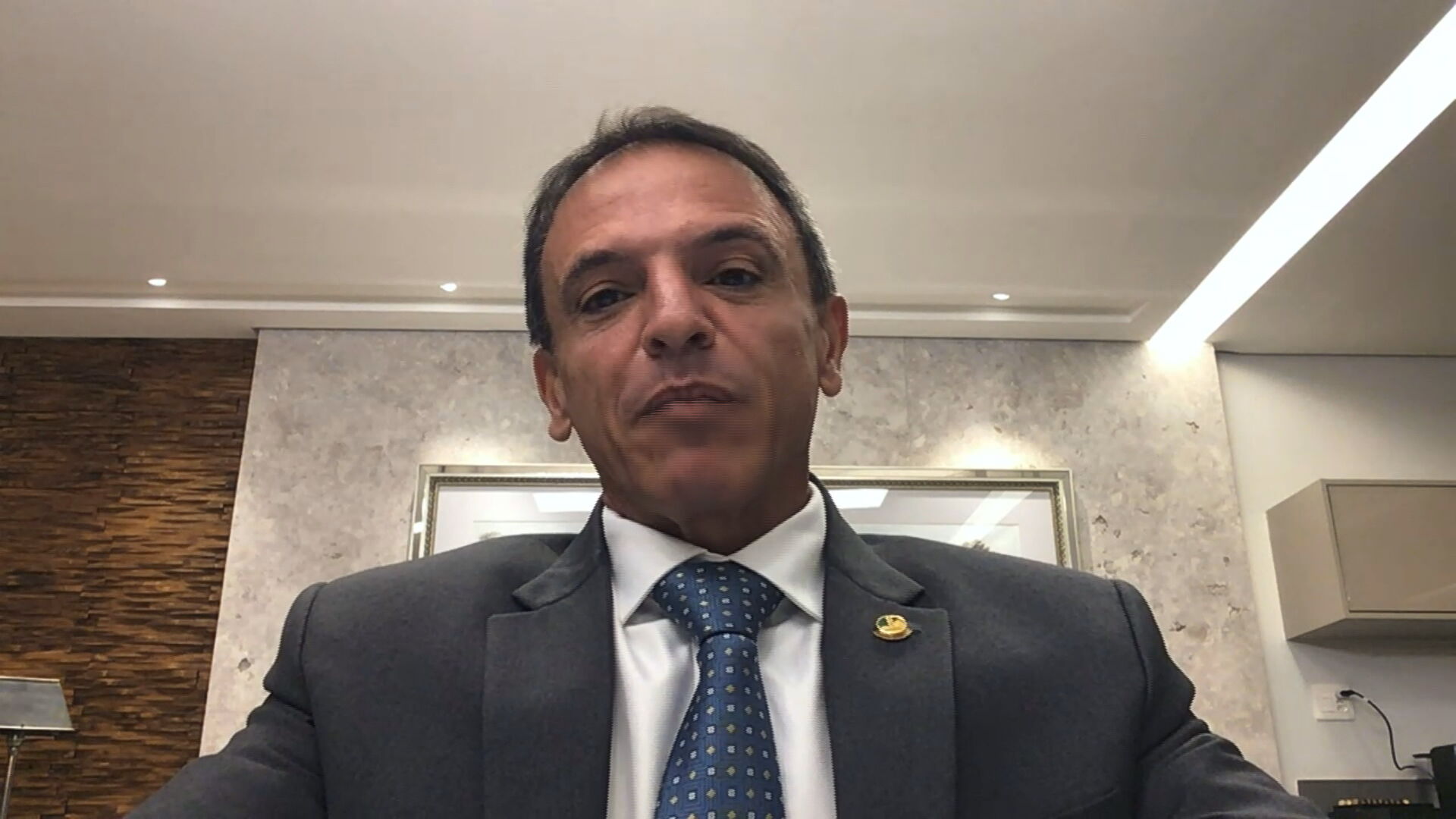 Senador Márcio Bittar (MDB-AC), relator do orçamento de 2021 em entrevista para 