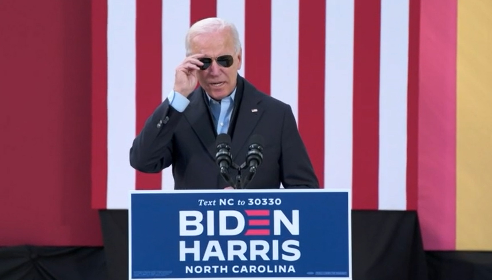 Joe Biden durante campanha nos EUA