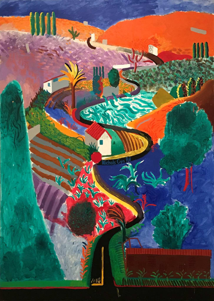 O quadro Nichols Canyon, de David Hockney