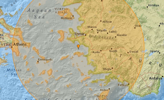 Terremoto de 7 graus de magnitude abala o Mar Egeu 