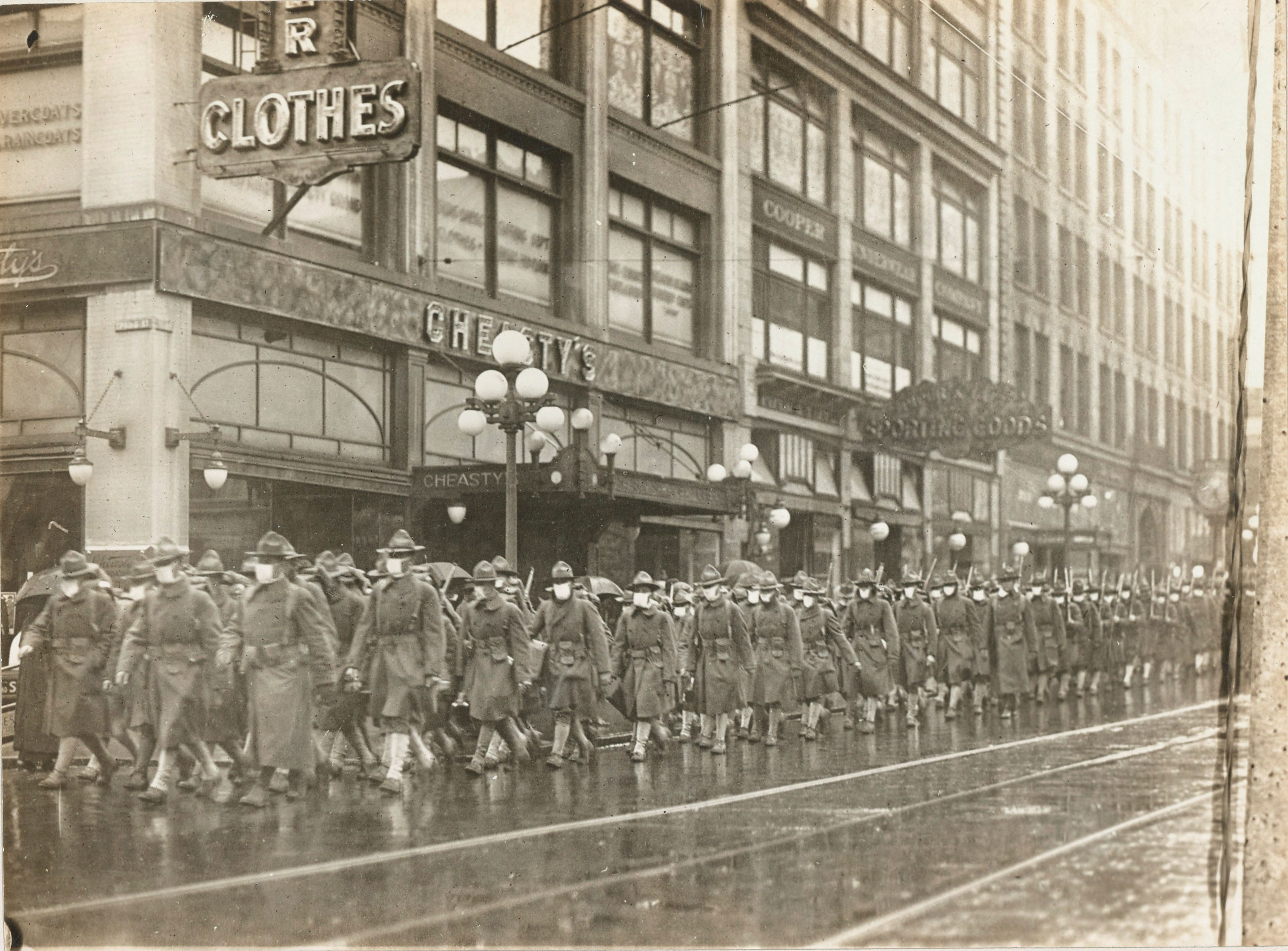 Regimento da Cruz Vermelha em Seattle durante Gripe Espanhola de 1918