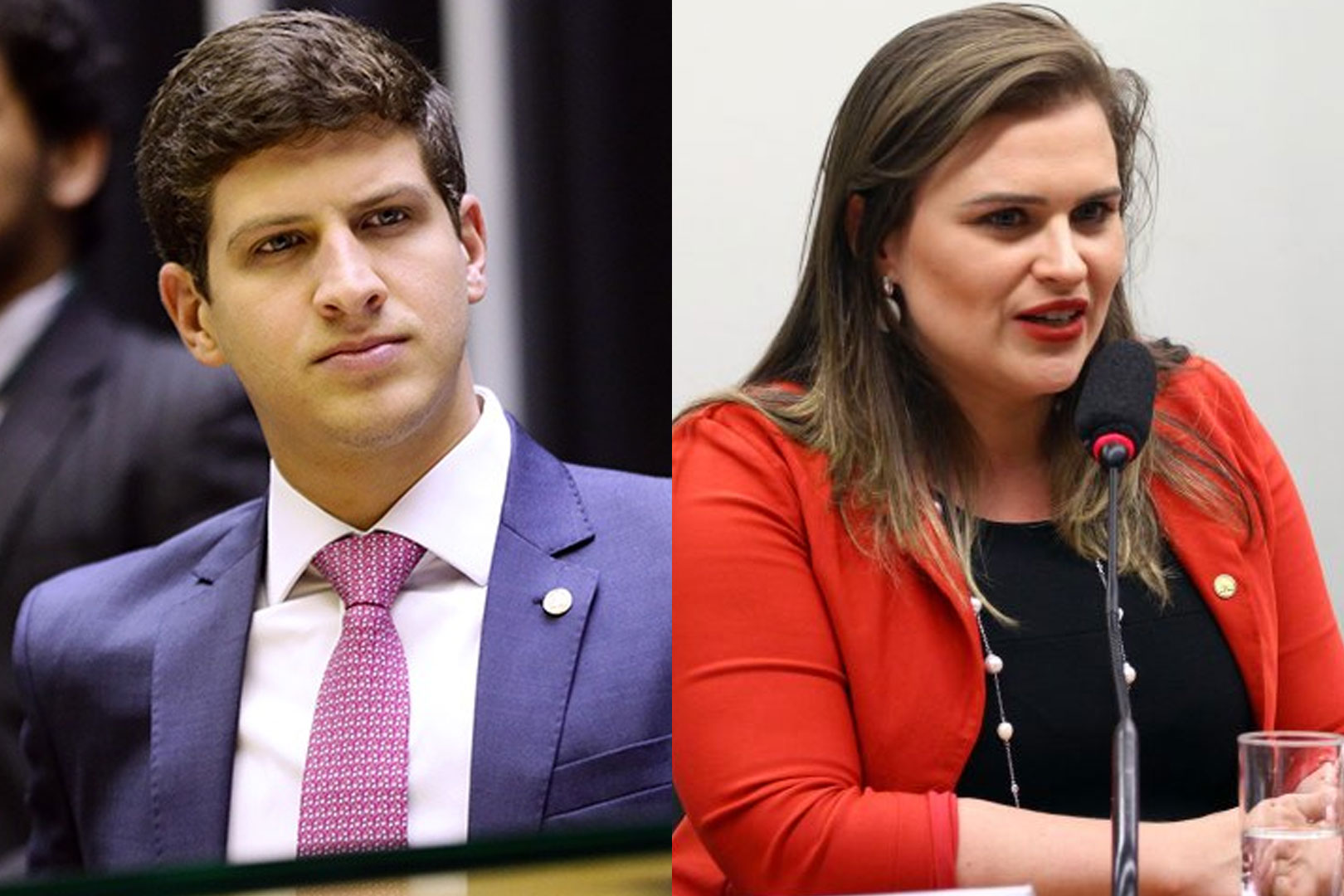 Os candidatos à prefeitura do Recife João Campos (PSB) e Marília Arraes (PT)