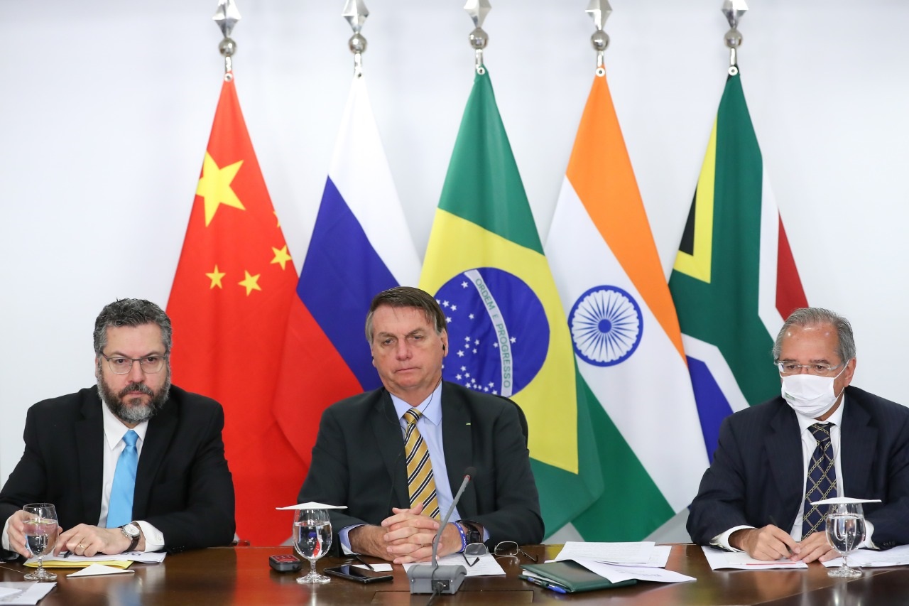  Ernesto Araújo, Jair Bolsonaro e Paulo Guedes