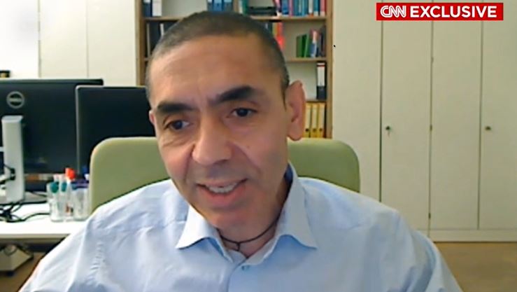 CEO da BioNTech, Ugur Sahin, em entrevista para a CNN dos Estados Unidos