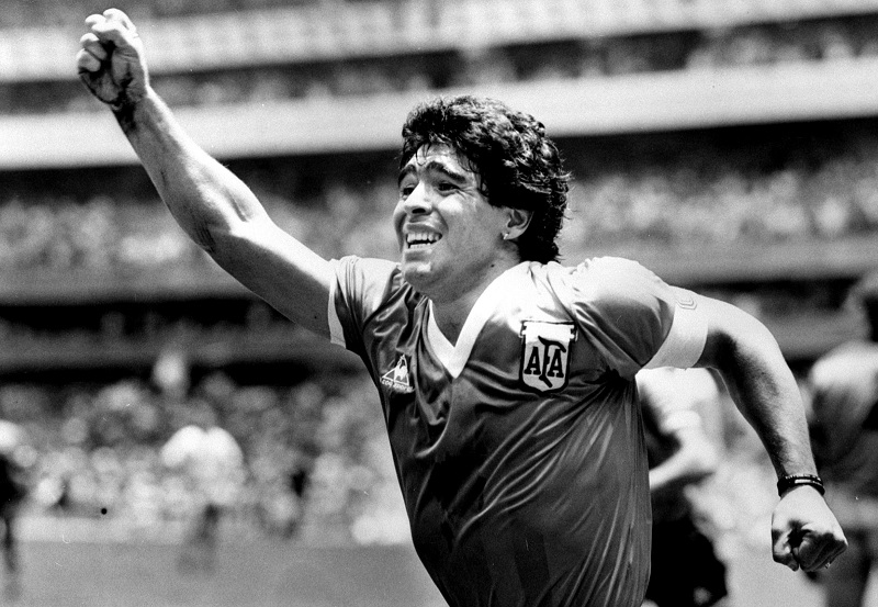 Foto de Maradona em imagem de arquivo de 22 de junho de 1986