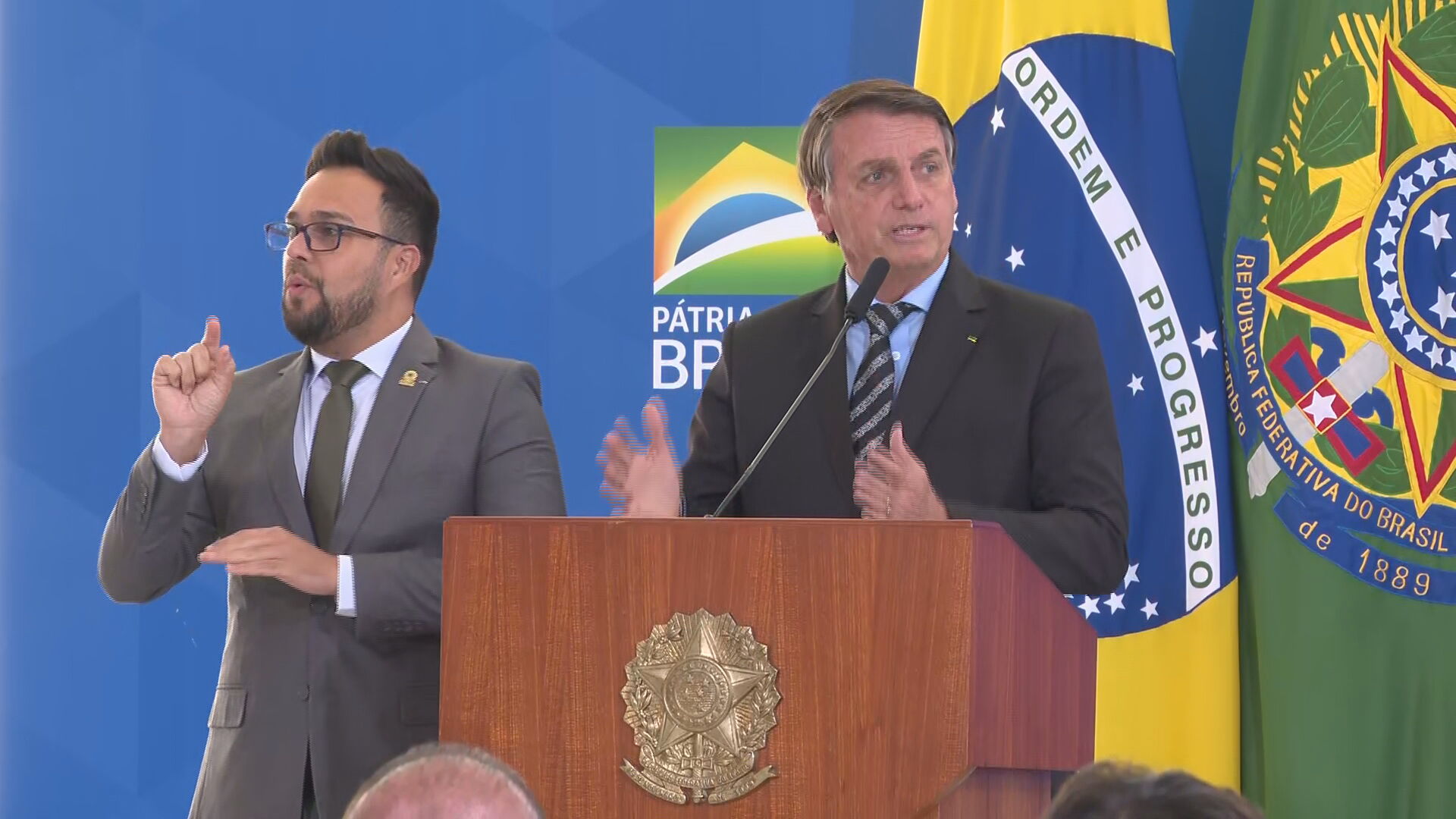 Presidente Jair Bolsonaro (sem partido) durante evento sobre desburocratização (