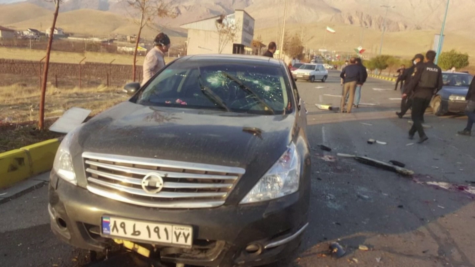 Agência iraniana divulgou imagens do ataque ao cientista Mohsen Fakhrizadeh