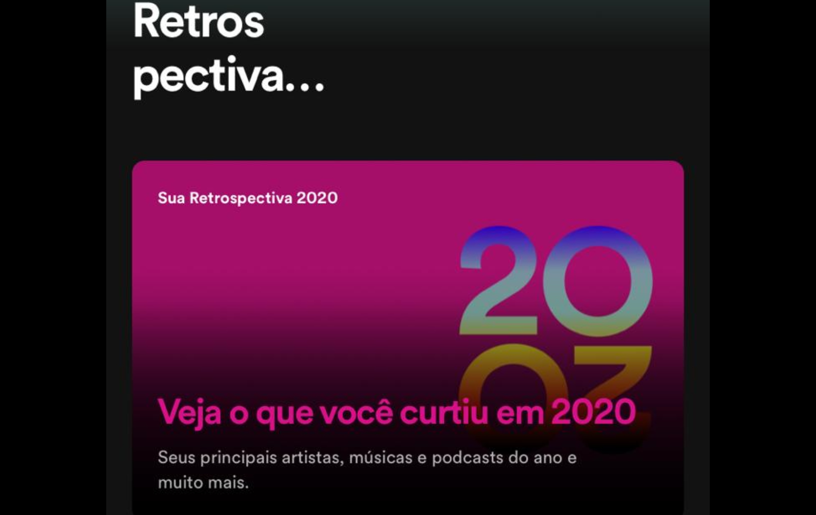 Banner da Retrospectiva do Spotify