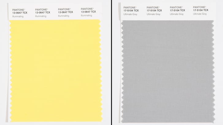 A Pantone escolheu o amarelo e o cinza Ultimate Gray como as cores de 2021