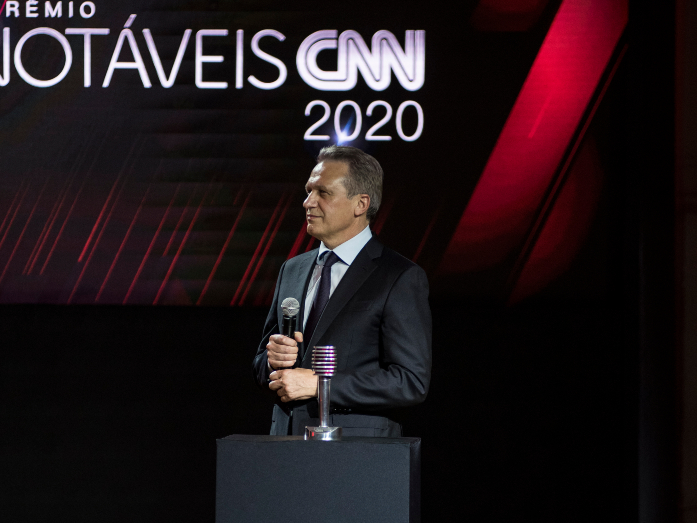 CEO da JBS, Gilberto Tomazoni, durante entrega do Prêmio Notáveis CNN 2020