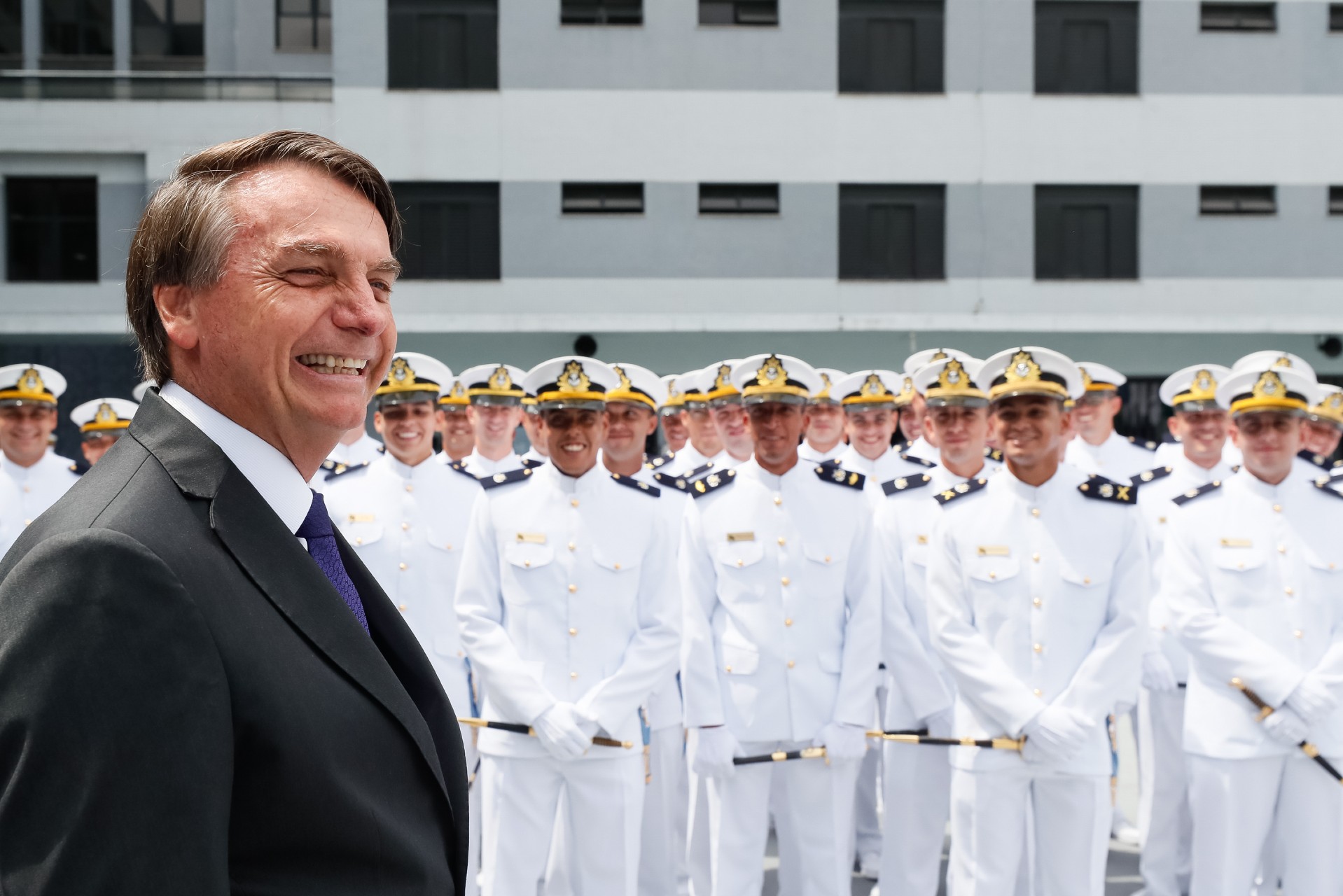 Presidente Jair Bolsonaro em cerimônia de formatura da Marinha