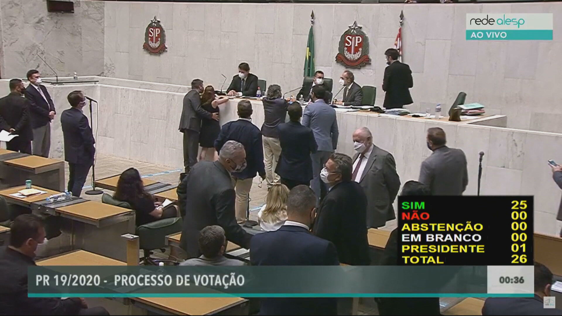 Deputado estadual Fernando Cury (Cidadania) coloca mão no seio de deputada estad